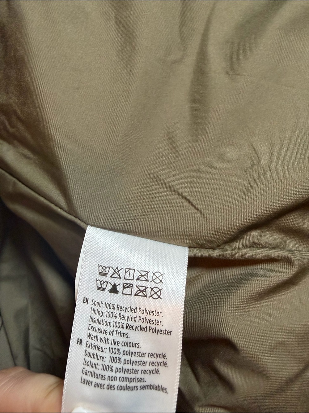 tentree Men's PrimaLoft Insulated Puffer Vest Olive Green Waterproof 2XL NWT - Picture 8 of 10
